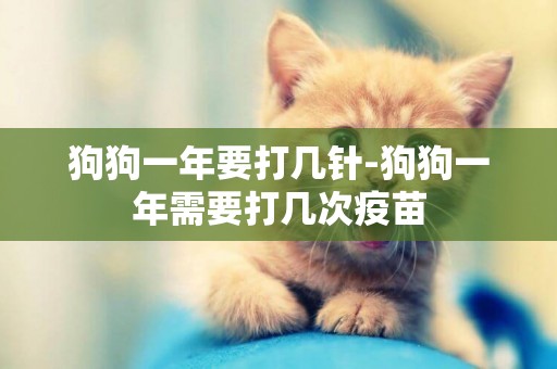 狗狗一年要打幾針-狗狗一年需要打幾次疫苗