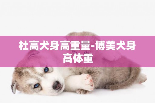 杜高犬身高重量-博美犬身高體重