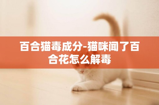 百合貓毒成分-貓咪聞了百合花怎么解毒