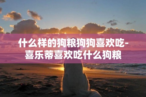 什么樣的狗糧狗狗喜歡吃-喜樂蒂喜歡吃什么狗糧