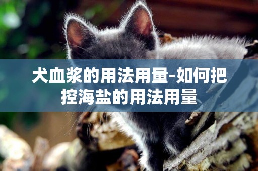 犬血漿的用法用量-如何把控海鹽的用法用量