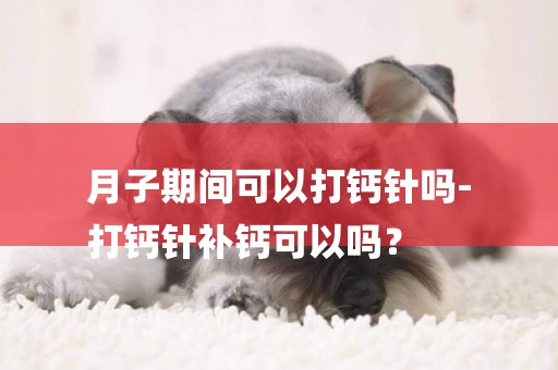 月子期間可以打鈣針嗎-
打鈣針補鈣可以嗎？