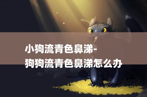 小狗流青色鼻涕-
狗狗流青色鼻涕怎么辦
