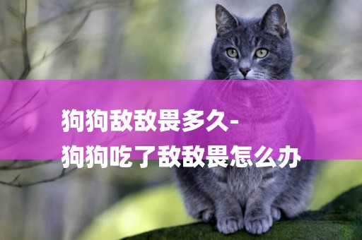 狗狗敵敵畏多久-
狗狗吃了敵敵畏怎么辦