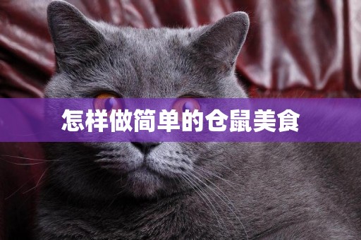 怎樣做簡單的倉鼠美食