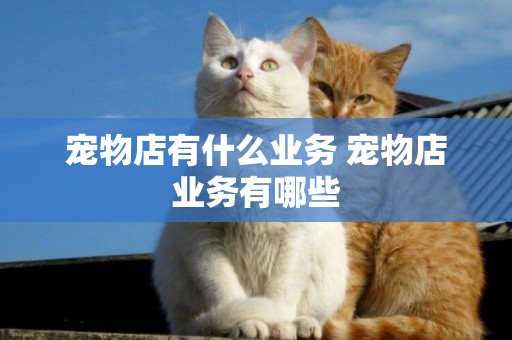 寵物店有什么業務 寵物店業務有哪些