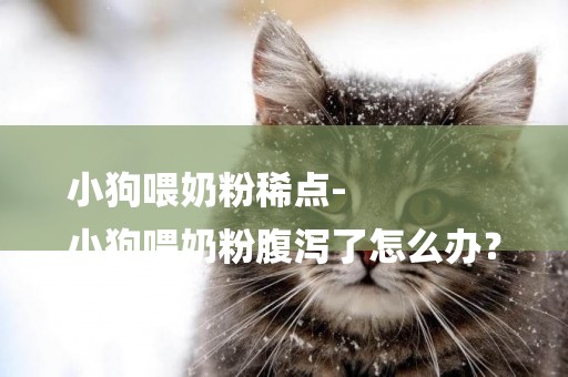 小狗喂奶粉稀點-
小狗喂奶粉腹瀉了怎么辦？