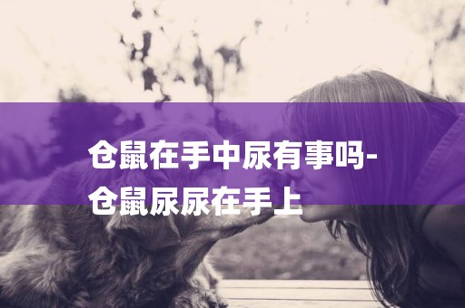 倉鼠在手中尿有事嗎-
倉鼠尿尿在手上