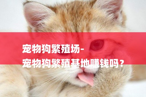 寵物狗繁殖場-
寵物狗繁殖基地賺錢嗎？