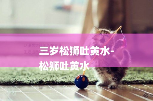 三歲松獅吐黃水-
松獅吐黃水