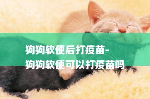 狗狗軟便后打疫苗-
狗狗軟便可以打疫苗嗎