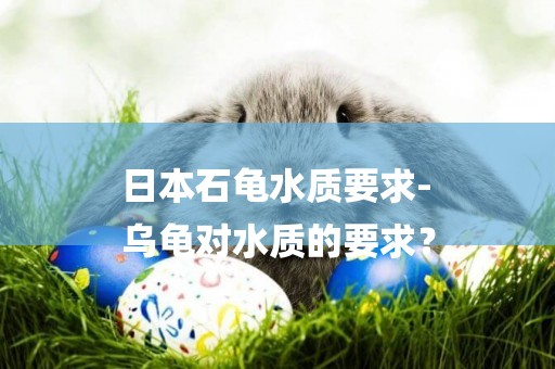 日本石龜水質要求-
烏龜對水質的要求？