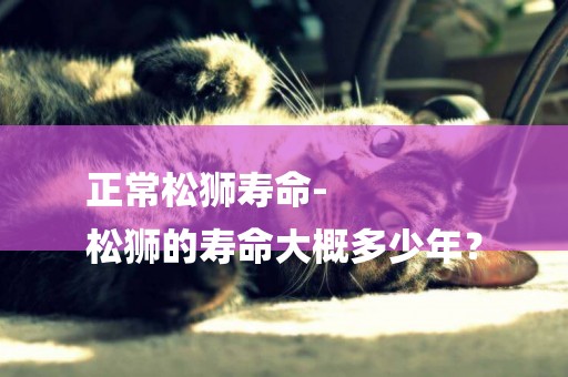 正常松獅壽命-
松獅的壽命大概多少年？