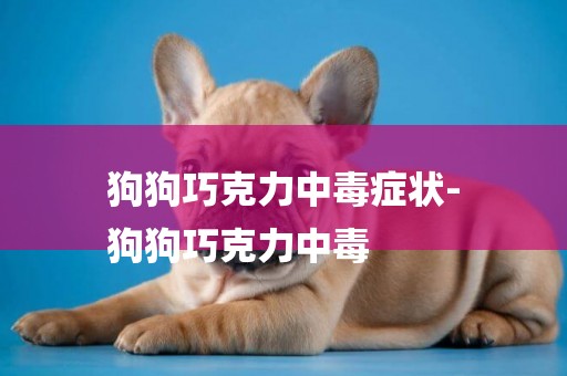 狗狗巧克力中毒癥狀-
狗狗巧克力中毒