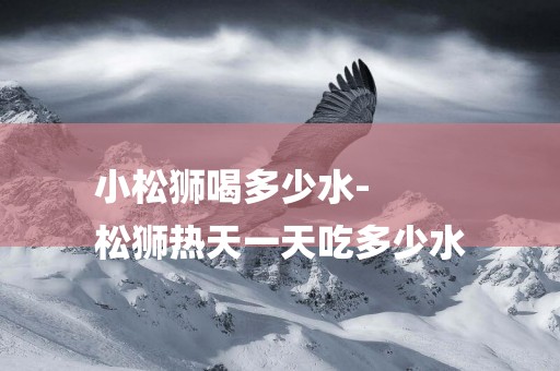 小松獅喝多少水-
松獅熱天一天吃多少水