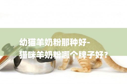 幼貓羊奶粉那種好-
貓咪羊奶粉哪個牌子好？