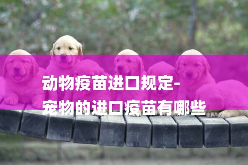 動物疫苗進口規定-
寵物的進口疫苗有哪些