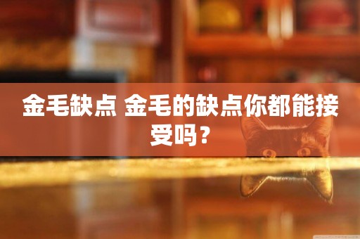 金毛缺點 金毛的缺點你都能接受嗎？