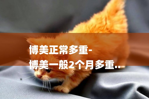 博美正常多重-
博美一般2個月多重..