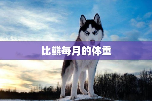 比熊每月的體重
