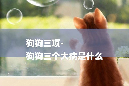 狗狗三項-
狗狗三個大病是什么