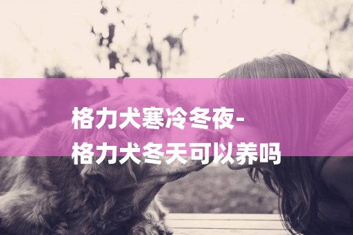 格力犬寒冷冬夜-
格力犬冬天可以養嗎