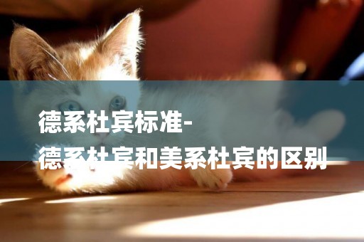德系杜賓標準-
德系杜賓和美系杜賓的區別