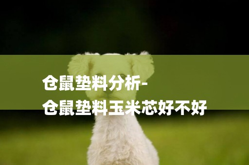 倉鼠墊料分析-
倉鼠墊料玉米芯好不好