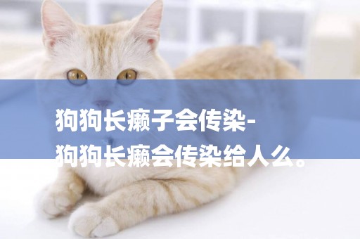 狗狗長癩子會傳染-
狗狗長癩會傳染給人么。