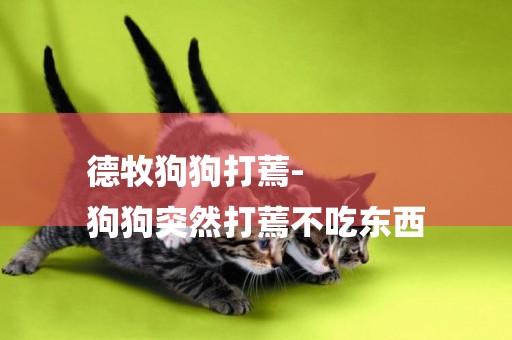 德牧狗狗打蔫-
狗狗突然打蔫不吃東西