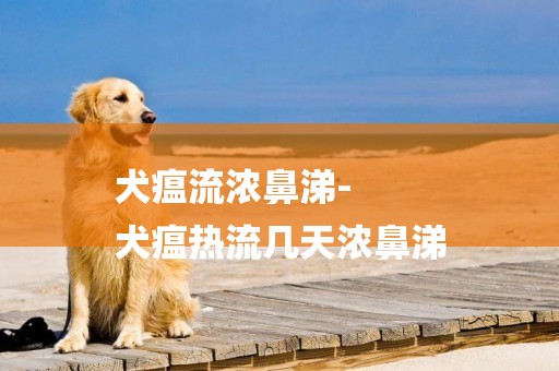 犬瘟流濃鼻涕-
犬瘟熱流幾天濃鼻涕