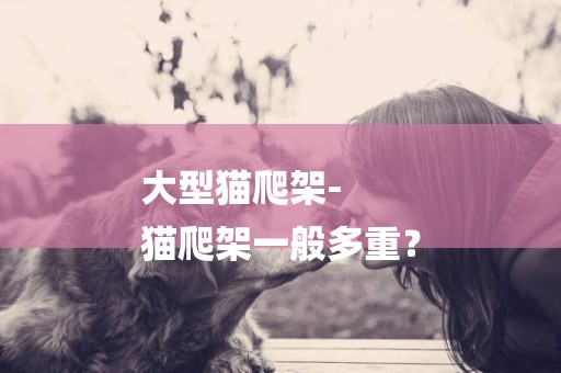 大型貓爬架-
貓爬架一般多重？