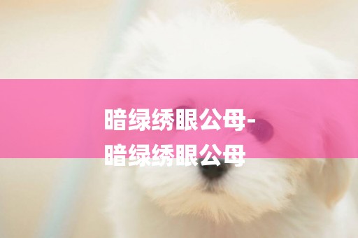 暗綠繡眼公母-
暗綠繡眼公母