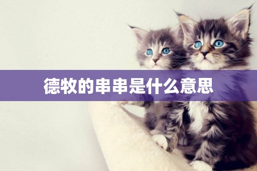 德牧的串串是什么意思