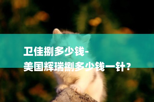 衛佳捌多少錢-
美國輝瑞捌多少錢一針？