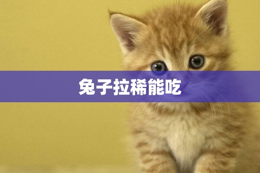兔子拉稀能吃