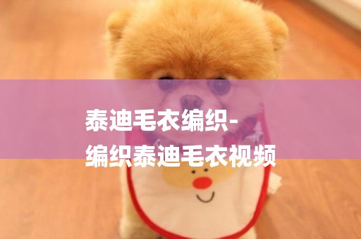 泰迪毛衣編織-
編織泰迪毛衣視頻