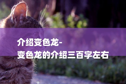 介紹變色龍-
變色龍的介紹三百字左右