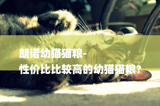 朗諾幼貓貓糧-
性價比比較高的幼貓貓糧？