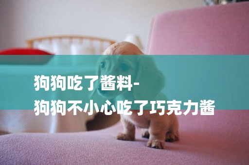 狗狗吃了醬料-
狗狗不小心吃了巧克力醬