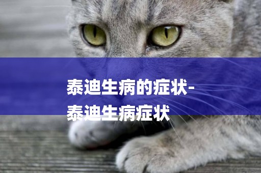 泰迪生病的癥狀-
泰迪生病癥狀