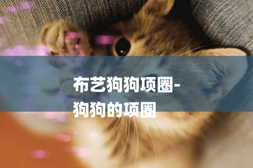 布藝狗狗項圈-
狗狗的項圈