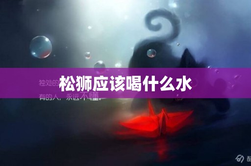 松獅應該喝什么水