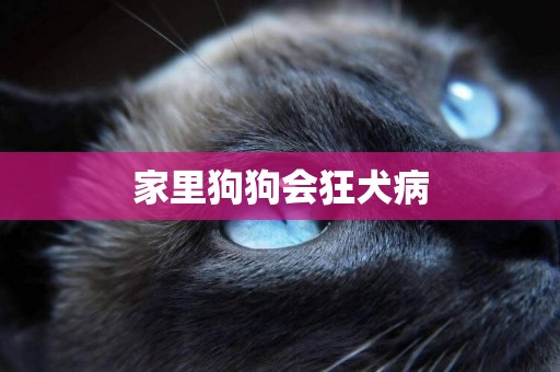 家里狗狗會狂犬病