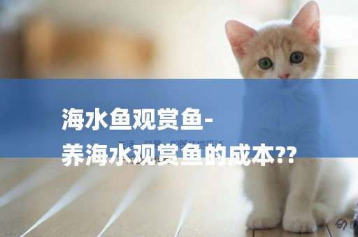 海水魚觀賞魚-
養海水觀賞魚的成本??