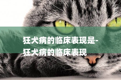 狂犬病的臨床表現是-
狂犬病的臨床表現