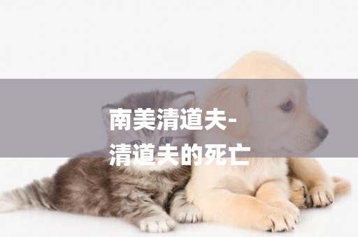 南美清道夫-
清道夫的死亡