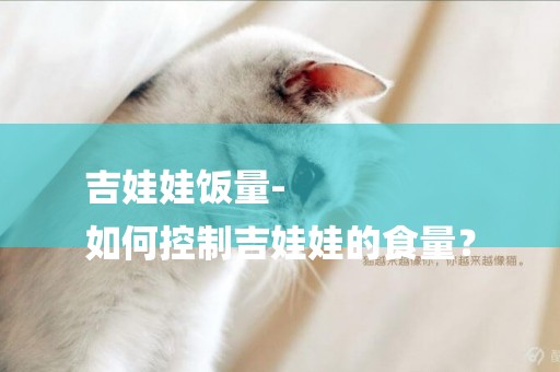 吉娃娃飯量-
如何控制吉娃娃的食量？