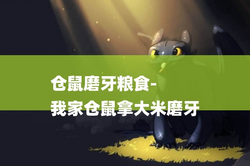 倉鼠磨牙糧食-
我家倉鼠拿大米磨牙