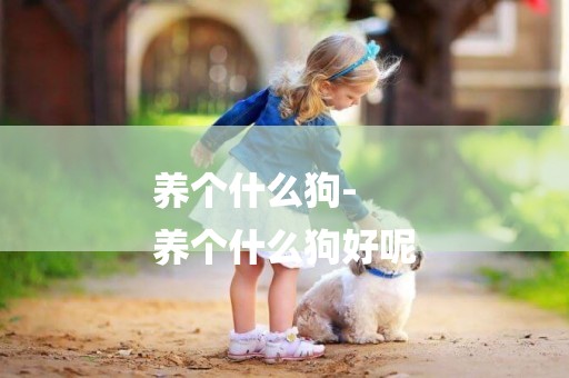養個什么狗-
養個什么狗好呢
